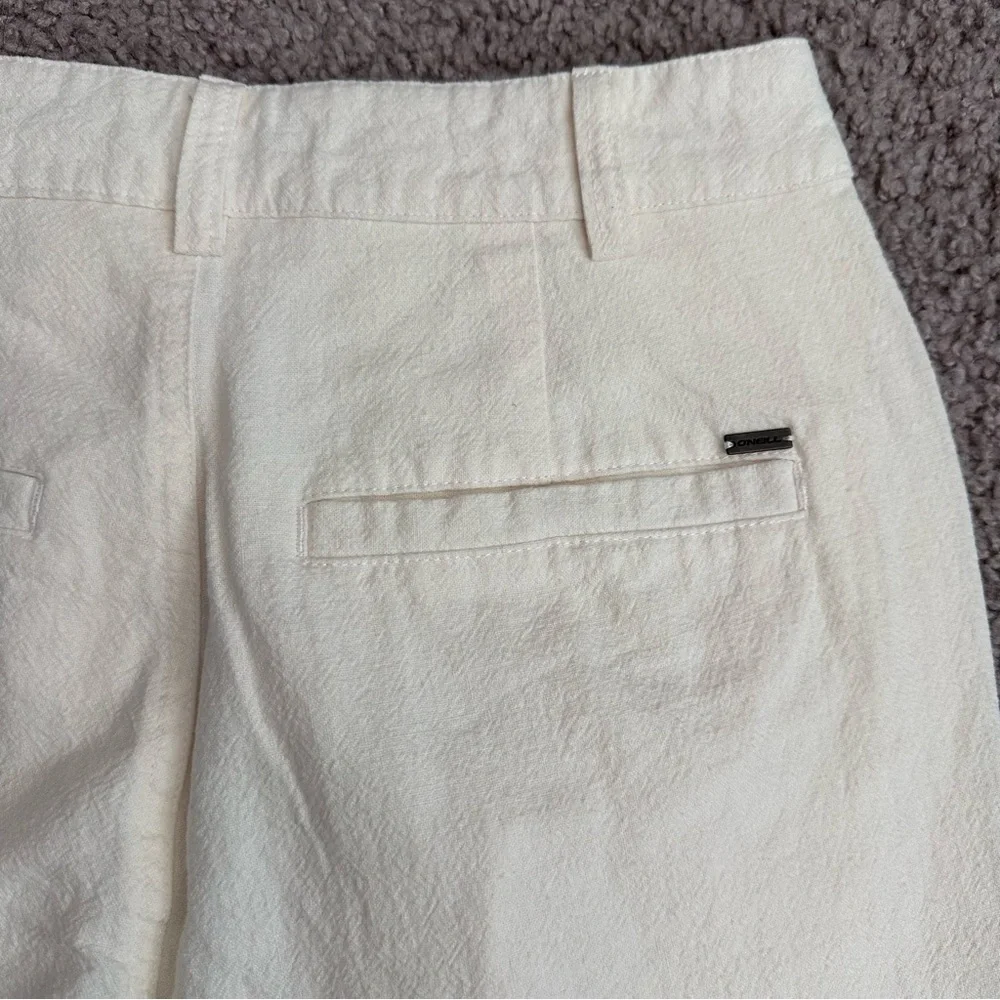 O’Neill Linen Blend Straight Wide Pants Womens 24 Wax Paper